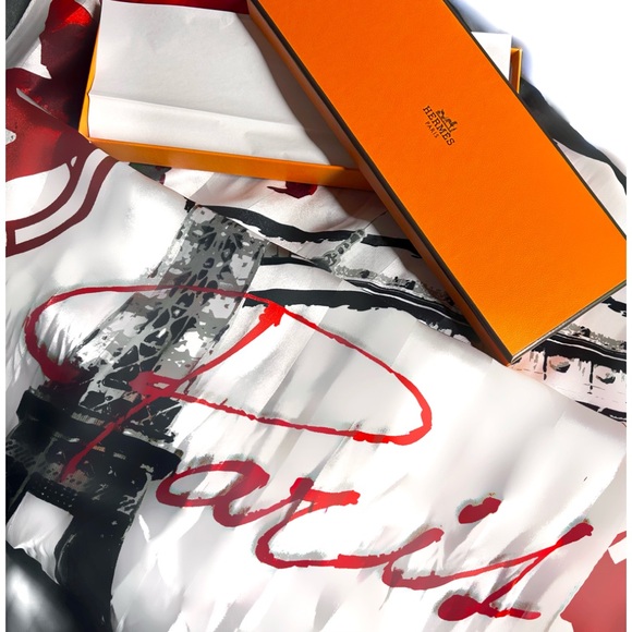 HERMES Vintage Parisian Silk Scarf - Picture 1 of 12